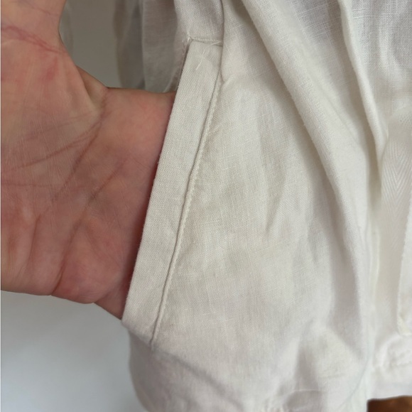 Style & Co Linen Blend Utility Jacket Women's Large White Button Front NWT - Picture 8 of 11